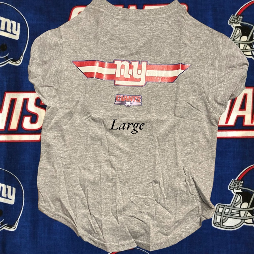 Pet Large T-shirt for dog with NY Giants logo
